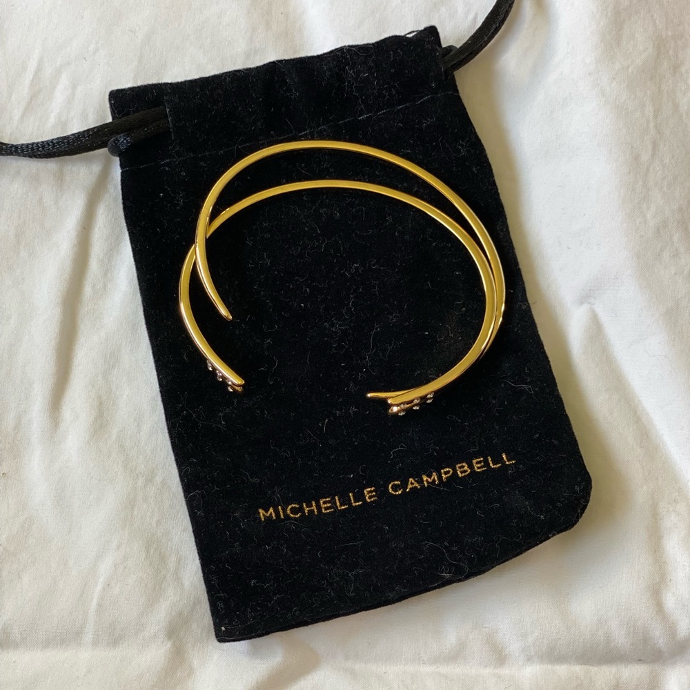 Michelle Campbell gold cuffs